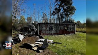 Barn lost in a fire in Shiawassee County [upl. by Marie-Jeanne253]