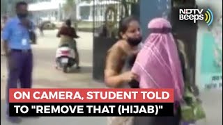 Karnataka School Student Told To quotRemove That Hijabquot [upl. by Franciscka]