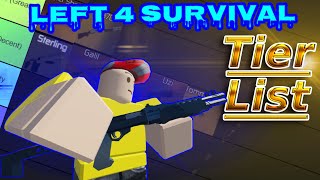 Primaries amp Secondaries Tier List  Left 4 Survival Roblox [upl. by Walls]