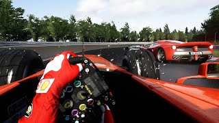 POV Michael Schumacher F1 Ferrari F2004 vs Hypercars at Nordschleife in the Rain [upl. by Scully121]