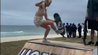 LIVE Mini ramp with BryceWettstein on the beach Rio de Janeiro Brazil 🇧🇷 [upl. by Kerge]