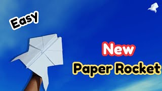 New Paper Rocket Easy  How to make flying paper rocket  Best paper rocket plane [upl. by Trimble]