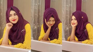 Jorjet Chiffon Hijab Tutorial with Layers amp Chest Covered  Hijab Style 2024Chiffon Hijab Tutorial [upl. by Martinson173]