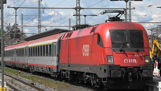 Friedrichshafen⚠️ IC118 bald Vergangenheit Railjet amp Regionalzüge in Farben rot gelb blau [upl. by Bobbye124]