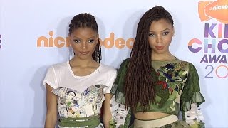 Chloe x Halle 2017 Kids Choice Awards Orange Carpet [upl. by Akeber]