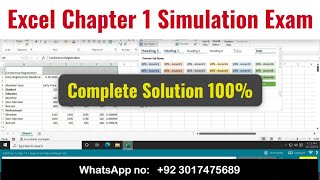 Excel Chapter 1 Simulation Exam SimulationExam Chapter1 ExcelSimulation ExcelExam myitlab [upl. by Atineb419]