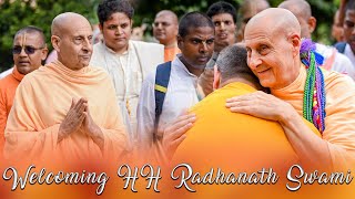 Welcoming HH Radhanath Swami  ISKCON MAYAPUR  HH RADHANATH SWAMI [upl. by Wanids]