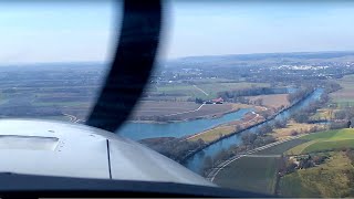 DA62 Successor Piper Meridian 4K Short Field Landing Training near quotBlue Danube Riverquot [upl. by Karlan]