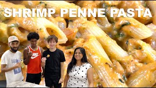 Shrimp Penne alla vodka without vodka  Homemade sauce  in English [upl. by Hindu]