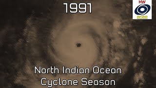 1991 North Indian Ocean Cyclone Season Animation [upl. by Lidia]