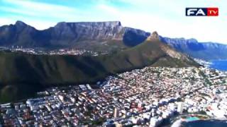 Algérie vs Angleterre vue aérienne du stade et de la ville de Cape Town [upl. by Ardnaiek]