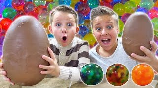 Giant Gummy Orbeez Game Unexpected Chocolate Surprise Egg Fun Orbeez Crush Mess [upl. by Ninerb630]