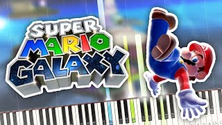 Super Mario Galaxy  Observatory Dome Theme Piano Tutorial Synthesia [upl. by Ymarej534]