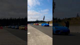 Starting lineup at the Ridge Motorsports Park track day porsche bmw [upl. by Reinert40]