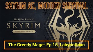 Skyrim AE Modded Survival  The Greedy Mage  Ep 15 Labyrinthian [upl. by Anait51]