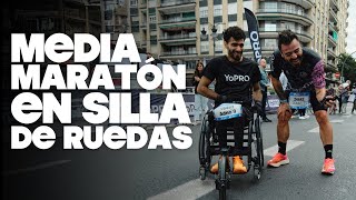 MEDIA MARATÓN DE VALENCIA EN SILLA DE RUEDAS  Valentí Sanjuan [upl. by Eidson603]