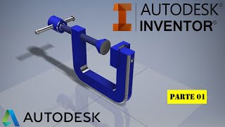 Prensa en C Modelado de Partes  Parte 12  Autodesk Inventor  Tutorial Español [upl. by Henarat754]