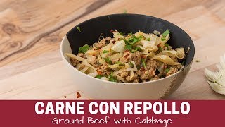 Salteado de Carne con repollo  Receta Keto  Ground Beef and Cabbage Stir Fry [upl. by Gelhar]