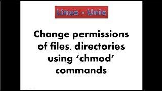 7 Linux  Change permissions of files directories using quotchmodquot commands [upl. by Tamara]