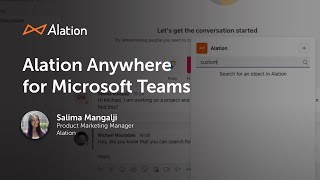 Alation Anywhere for Microsoft Teams [upl. by Ahseym]