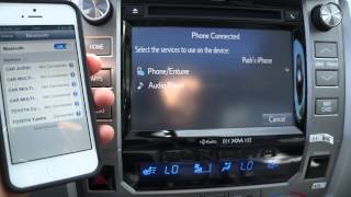 How to pair up your phone Bluetooth to 2014 Toyota Tundra with Navigation and Entune [upl. by Suez]