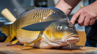 Amazing Cutting Skills  Giant Carp Fish Cutting Live In Fish Market  Big Carp Fish Cutting Skills [upl. by Abram]