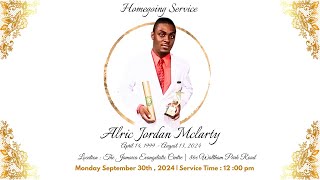 HOME GOING SERVICE  ALRIC JORDON MCLARTY  SEPTEMBER 29 2024  JEC LIVESTREAM [upl. by Erbas]