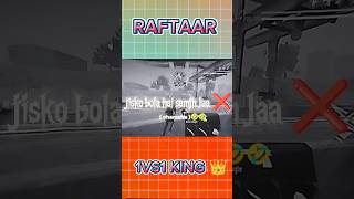 1vs1 king 👑 Raftaar 😱 OMG 😱 freefire short tranding gnfflive [upl. by Inirt91]