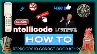 HOW TO reset  reprogram Genie Intellicode wireless garage door keypad [upl. by Clement791]