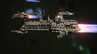 Imperial Navy vs Tyranids  4K Quality  Battlefleet Gothic Armada 2 [upl. by Ariek]