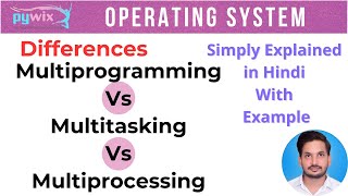 difference between multiprogramming and multitasking and multiprocessing  Multiprocessing os [upl. by Leasi]