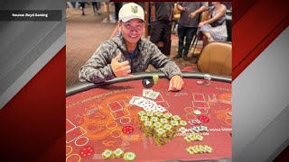 Las Vegas resident wins over 260k jackpot playing poker at the Orleans casino [upl. by Aennil]