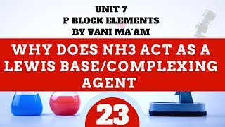 Why does NH3 act as a lewis baseComplexing agent l Part 23 chemistryUnit 7I class 12 tricks [upl. by Nytsua]