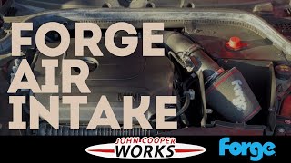 MINI F56 JCW OEM Air Intake VS Forge Motorsport Intake Turbo Sound [upl. by Yemiaj]