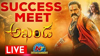 Akhanda Success Meet LIVE  Balakrishna  Boyapati Srinu  NTV ENT LIVE [upl. by Preiser307]