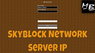 Minecraft Skyblock Network Server IP Address [upl. by Lucilla547]