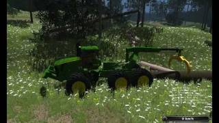 John Deere 9630 Skidder 6x6 im FORST bei LS 2011 TOP MODS [upl. by Gem511]