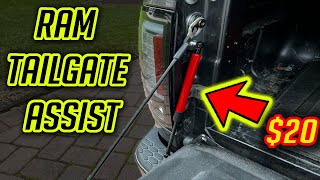 RAM Truck Tailgate Assist Shock Cheapest on Amazon [upl. by Aicileb22]