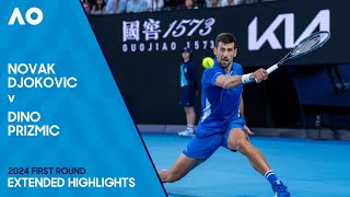 Novak Djokovic v Dino Prizmic Extended Highlights  Australian Open 2024 First Round [upl. by Jerrylee29]