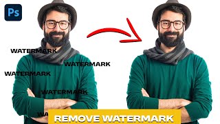 How to remove watermark from any image in Adobe Photoshop  Tillan Creatives [upl. by Yrrok64]