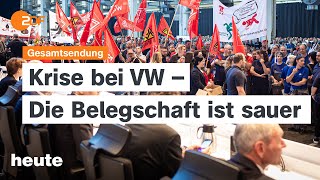 heute 1900 Uhr vom 04092024 Sparkurs bei Volkswagen Luftverteidigung für Deutschland [upl. by Stormie797]