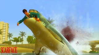 Tony Gets Eaten by a Shark  Scarface The World Is Yours  Remastered Project 4K [upl. by Notlef224]