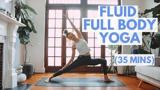 Full Body Yoga Flow  INTERMEDIATE Strong Vinyasa Yoga [upl. by Sontich]