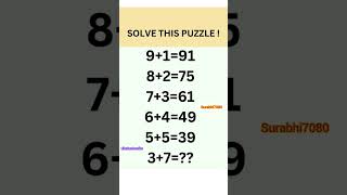 Math puzzle 🧩 challenge ✅ [upl. by Spiers574]