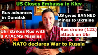 US closes Embassy in Kiev Imminent Rus Nuke strike Rus advances Rus mass attackNATO declares war [upl. by Harhay]