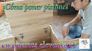 ¿Cómo instalar pistones para puertas elevadizas quotInstall pistonsquot😁  Aries WoodWorking 🔨♈ [upl. by Linehan]