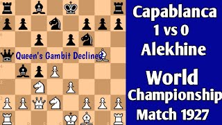 Capablanca vs Alekhine  World Championship Match 1927 chess [upl. by Dong]