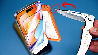 I BROKE a KNIFE of this UltraGlass Screen Protector [upl. by Pavyer]