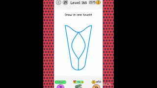 Braindom level 163 Draw in one touch [upl. by Aihceyt]