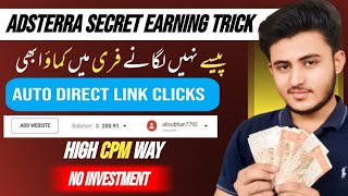 Adsterra New Earning Trick  Adsterra High Cpm Earning Method  Adsterra Payment Course  Ali Subhan [upl. by Maire660]